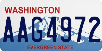 WA license plate AAG4972
