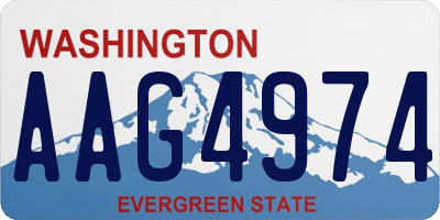 WA license plate AAG4974