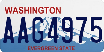 WA license plate AAG4975
