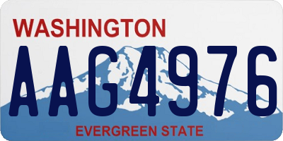 WA license plate AAG4976
