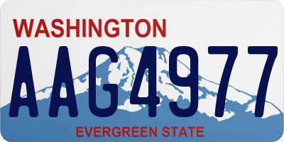 WA license plate AAG4977