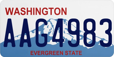 WA license plate AAG4983