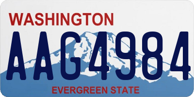 WA license plate AAG4984
