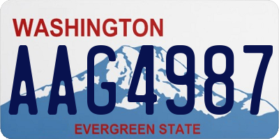 WA license plate AAG4987