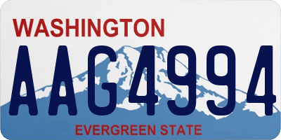 WA license plate AAG4994