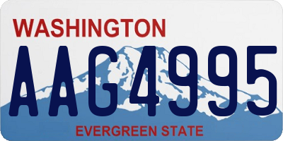 WA license plate AAG4995