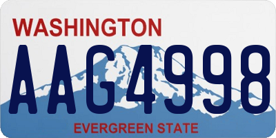 WA license plate AAG4998