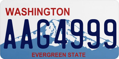 WA license plate AAG4999