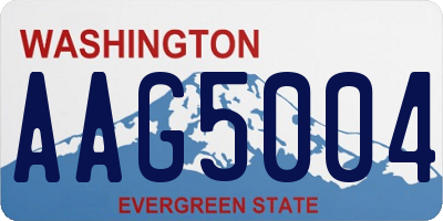WA license plate AAG5004