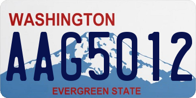 WA license plate AAG5012