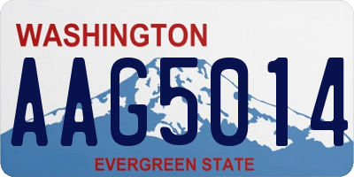 WA license plate AAG5014