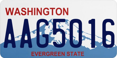 WA license plate AAG5016