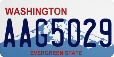 WA license plate AAG5029