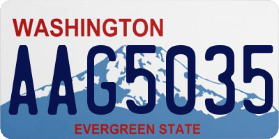 WA license plate AAG5035