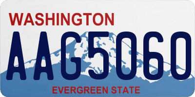 WA license plate AAG5060