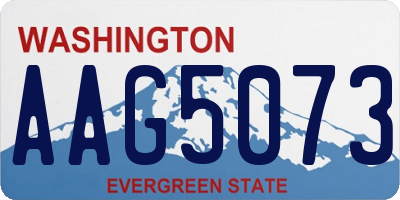 WA license plate AAG5073