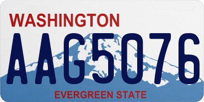 WA license plate AAG5076