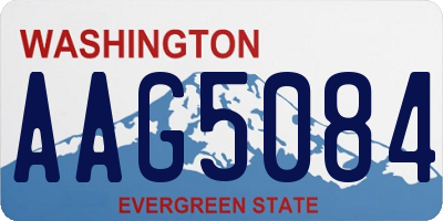 WA license plate AAG5084