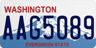 WA license plate AAG5089