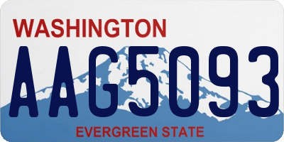 WA license plate AAG5093