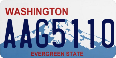 WA license plate AAG5110