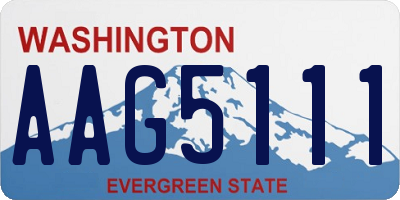 WA license plate AAG5111
