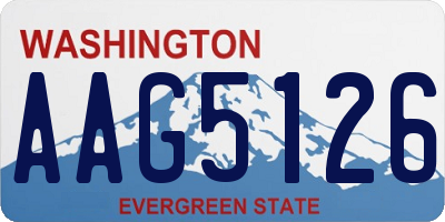 WA license plate AAG5126