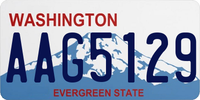 WA license plate AAG5129