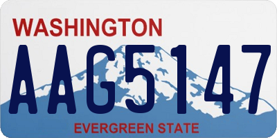 WA license plate AAG5147