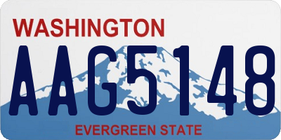 WA license plate AAG5148
