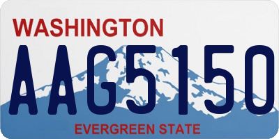 WA license plate AAG5150