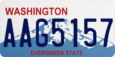 WA license plate AAG5157