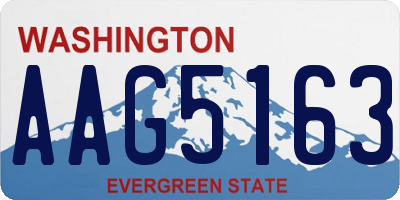 WA license plate AAG5163