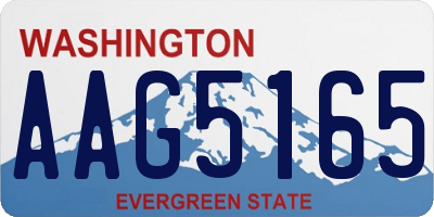 WA license plate AAG5165
