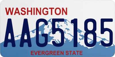 WA license plate AAG5185