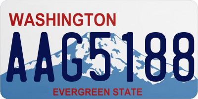 WA license plate AAG5188