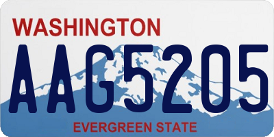 WA license plate AAG5205