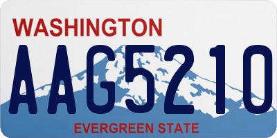 WA license plate AAG5210