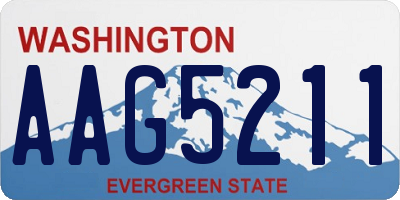 WA license plate AAG5211