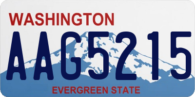 WA license plate AAG5215