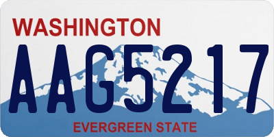 WA license plate AAG5217