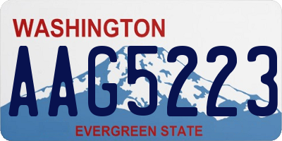 WA license plate AAG5223