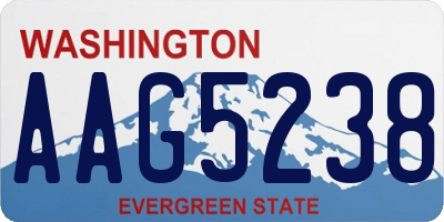WA license plate AAG5238