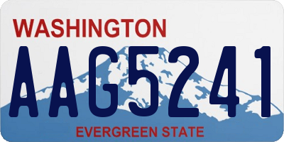 WA license plate AAG5241