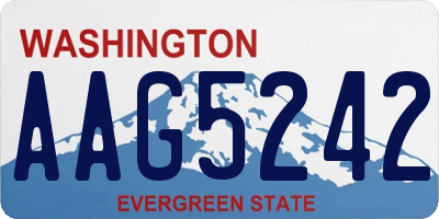 WA license plate AAG5242
