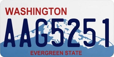 WA license plate AAG5251