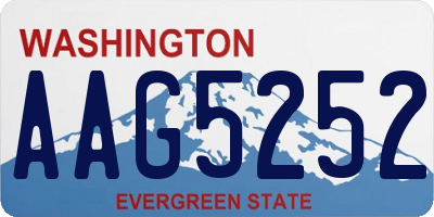 WA license plate AAG5252