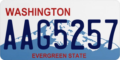 WA license plate AAG5257