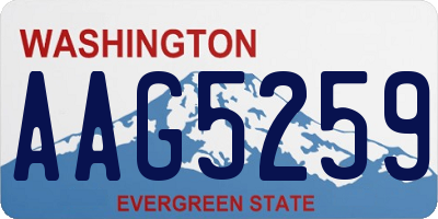 WA license plate AAG5259