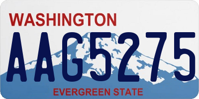 WA license plate AAG5275